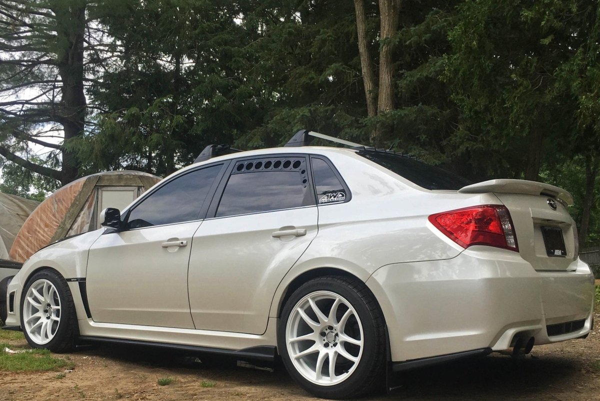 Billetworkz Window Vents Subaru WRX/STI 2008-2014 - JDMuscleDoorsBW-WV-SUB-GR-BK-NMNo Mesh