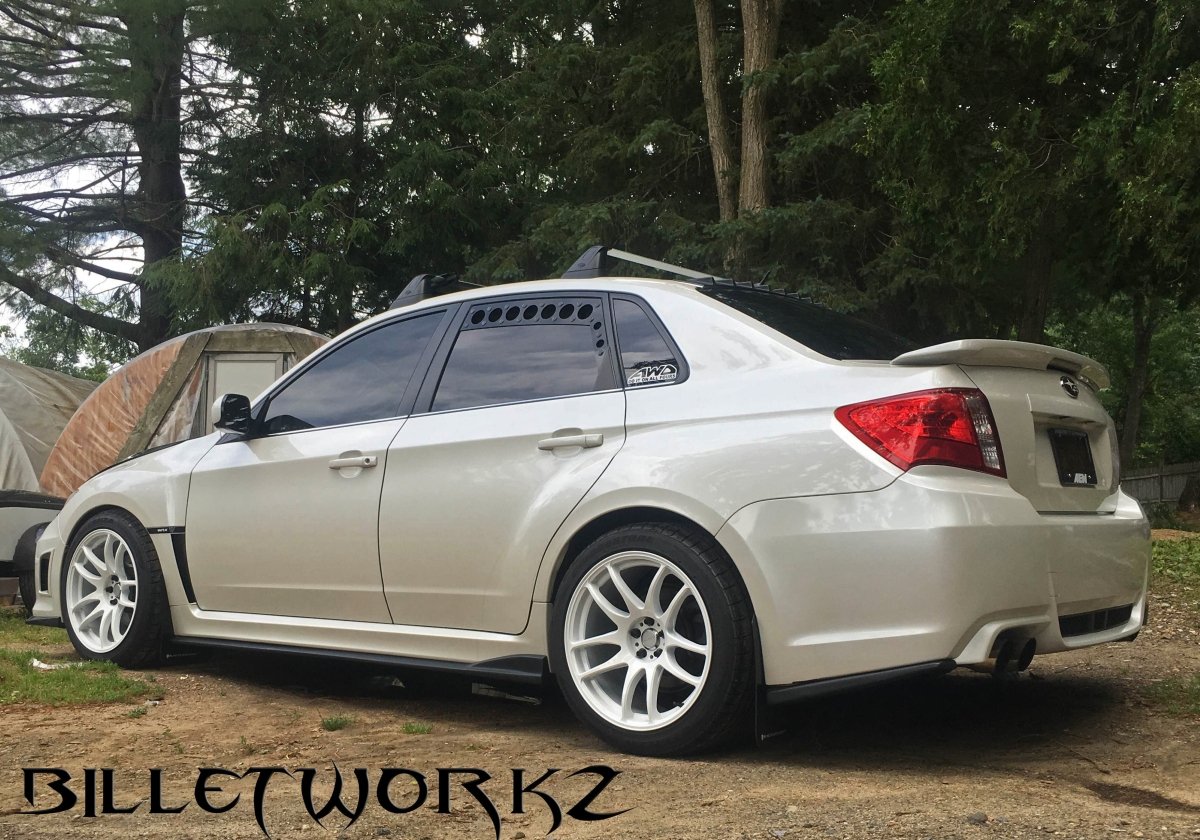 Billetworkz Window Vents Subaru WRX/STI 2008 - 2014 - JDMuscleDoorsbwzBW-WV-SUB-GR-BK-NMNo Mesh