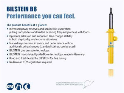 Bilstein B6 90 - 97 Chevrolet Corvette Front 46mm Monotube Shock Absorber (Part Number: bil20 - 070007) | bil20 - 070007 - JDMuscleSPK281626