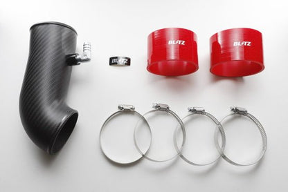 Blitz 21 - 23 BRZ / GR86 Carbon Fiber Suction Kit w/ Red Couplers | 55102 - JDMuscleAir Intake and MAF Hosesblz55102