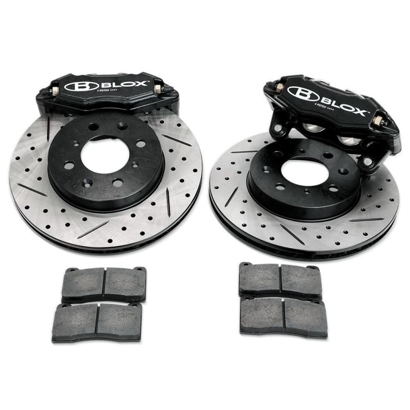 BLOX Racing [92-95 Civic] Tuner Series Front Brake Upgrade Kit - Black - JDMuscleBig Brake KitsbloBXBS-10501