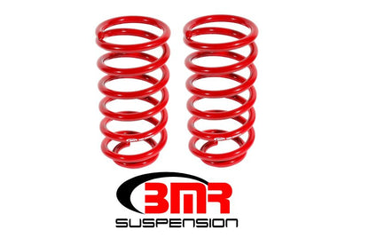 BMR 79 - 04 Ford Mustang (Ex. 99 - 04 Mustang Cobras w/ IRS) 1in Drop Rear Lowering Springs - Red | bmrSP029R - JDMuscleSPK201789