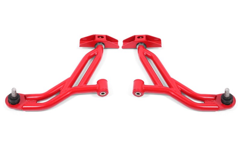 BMR Suspension AA750 Lower A - Arms for 2005 - 2014 Ford Mustang - Red, Non - Adjustable | bmrAA750R - JDMuscleSPK428037