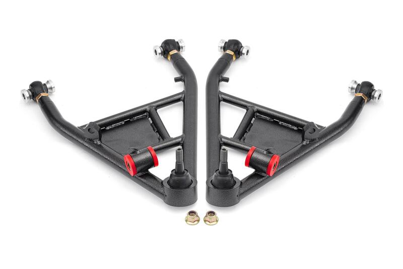 BMR Suspension Chevrolet Corvette C7 Rear Lower Control Arms for 2014 - 2019 Models - Black Hammertone, 15 - Inch Conversion Kit Compatibility | bmrLCA570H - JDMuscleSPK823356