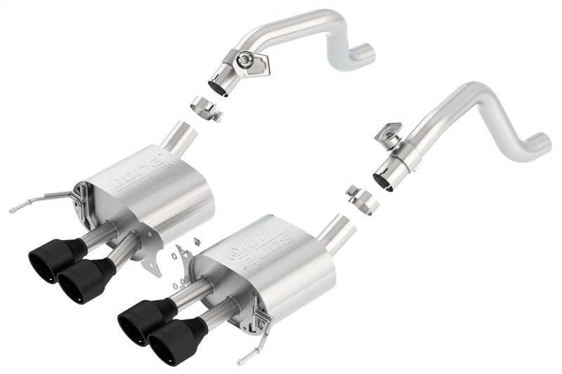 Borla 14 - 17 C7 Corvette Stingray ATAK Axle - Back Exhaust System with 4.25 - Inch Stainless Tips | bor11863CB - JDMuscleSPK133848