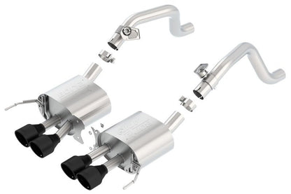 Borla 14 - 17 C7 Corvette Stingray ATAK Axle - Back Exhaust System with 4.25 - Inch Stainless Tips | bor11863CB - JDMuscleSPK133848