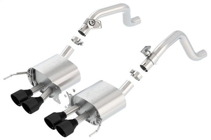Borla 14 - 17 C7 Corvette Stingray ATAK Axle - Back Exhaust System with 4.25 - Inch Stainless Tips | bor11863CB - JDMuscleSPK133848