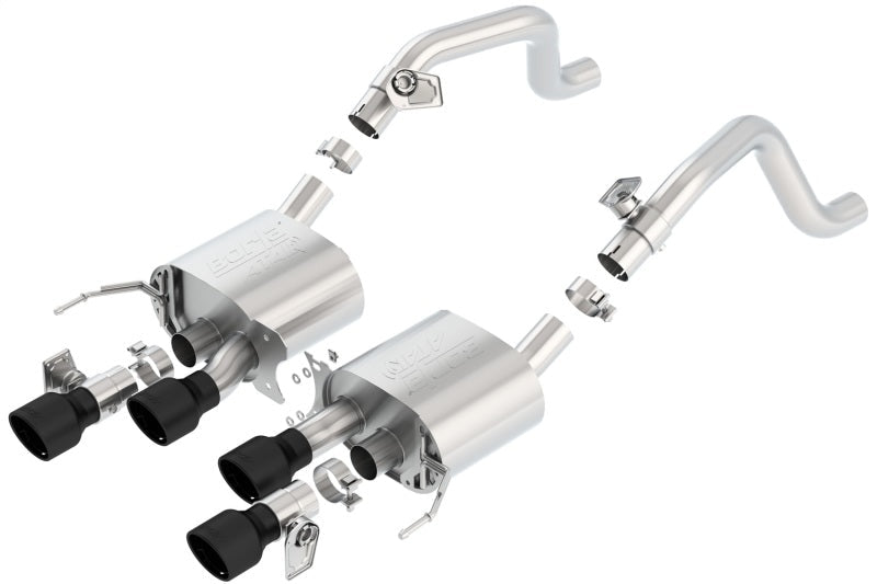 Borla 14 - 18 C7 Corvette Stingray ATAK Axle - Back Exhaust System with 4.25 - inch Tips | bor11856CB - JDMuscleSPK133847