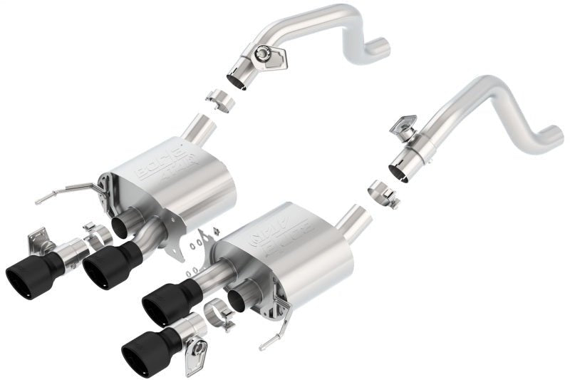 Borla 14 - 18 C7 Corvette Stingray ATAK Axle - Back Exhaust System with 4.25 - inch Tips | bor11856CB - JDMuscleSPK133847