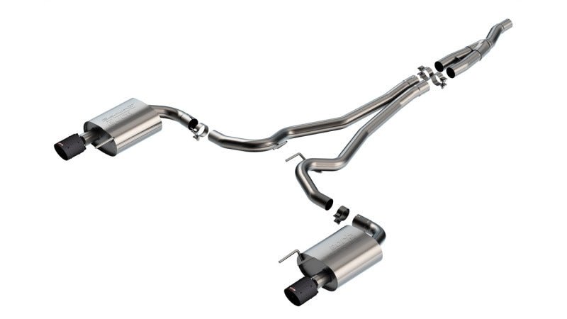 Borla 2024 Ford Mustang 2.3L Ecoboost 2.50 S - TYPE CFBA Catback Exhaust - Non - Active - JDMuscleShop the look 2bor140979CFBA