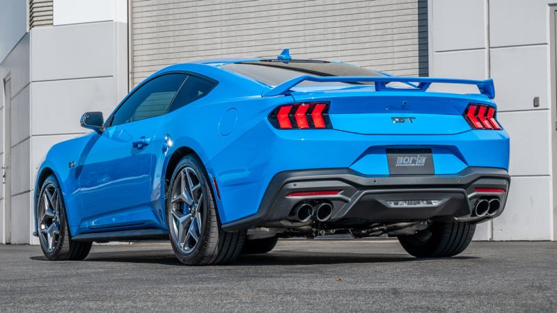 Borla 2024 Ford Mustang GT 5.0L V8 3 in ATAK Catback Non - Active Exhaust - Black Chrome Quad Tip - JDMuscleShop the look 2bor140970BC