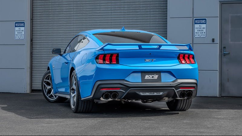 Borla 2024 Ford Mustang GT 5.0L V8 3 in ATAK Catback Non - Active Exhaust - Carbon Fiber Quad Tip - JDMuscleShop the look 2bor140970CFBA