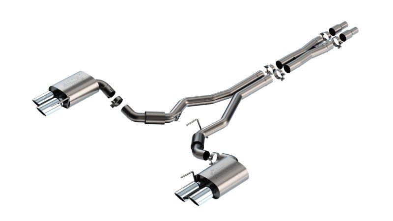 Borla 2024 Ford Mustang GT 5.0L V8 3 in ATAK Catback Non - Active Exhaust - Chrome Quad Tip - JDMuscleShop the look 2bor140970