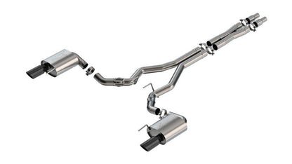Borla 2024 Ford Mustang GT 5.0L V8 w/o Active Exhaust ATAK Cat - Back Exhaust System - Black Chrome - JDMuscleShop the look 2bor140961BC