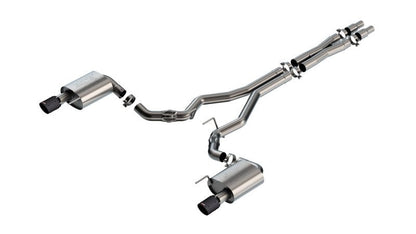Borla 2024 Ford Mustang GT 5.0L V8 w/o Active Exhaust ATAK Cat - Back Exhaust System - Carbon Fiber - JDMuscleShop the look 2bor140961CFBA