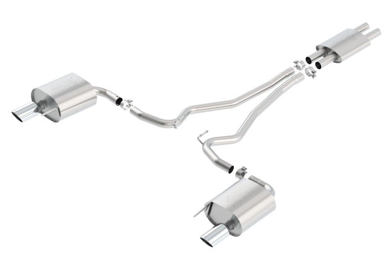 Borla ATAK Cat Back 15 Ford Mustang 3.7L V6 MT/AT 2.25in Pipe 4in Single Round Rolled Tips - JDMuscleShop the look 2bor140588