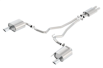 Borla ATAK Cat Back 15 Ford Mustang 3.7L V6 MT/AT 2.25in Pipe 4in Single Round Rolled Tips - JDMuscleShop the look 2bor140588