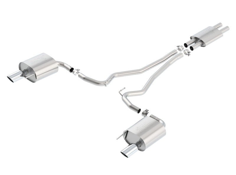 Borla ATAK Cat Back 15 Ford Mustang 3.7L V6 MT/AT 2.25in Pipe 4in Single Round Rolled Tips - JDMuscleShop the look 2bor140588