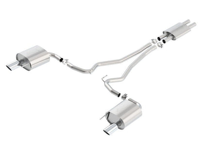 Borla ATAK Cat Back 15 Ford Mustang 3.7L V6 MT/AT 2.25in Pipe 4in Single Round Rolled Tips - JDMuscleShop the look 2bor140588