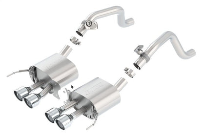 Borla C7 Corvette Axle - Back Exhaust System with 4.25 - inch Polished Stainless Tips – Fits 2014 - 2019 Models with AFM, No NPP Valves | bor11877 - JDMuscleSPK4359495