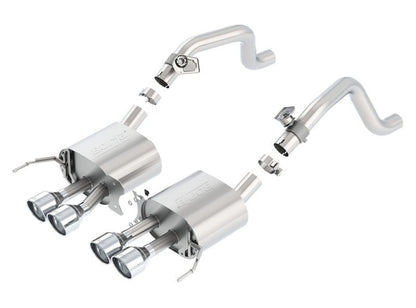Borla C7 Corvette Axle - Back Exhaust System with 4.25 - inch Polished Stainless Tips – Fits 2014 - 2019 Models with AFM, No NPP Valves | bor11877 - JDMuscleSPK4359495