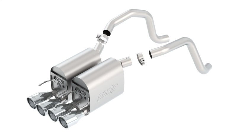 Borla Touring Axle - Back Exhaust System for 2005 - 2008 Chevrolet Corvette C6 6.0L/6.2L V8 | bor11814 - JDMuscleSPK268711
