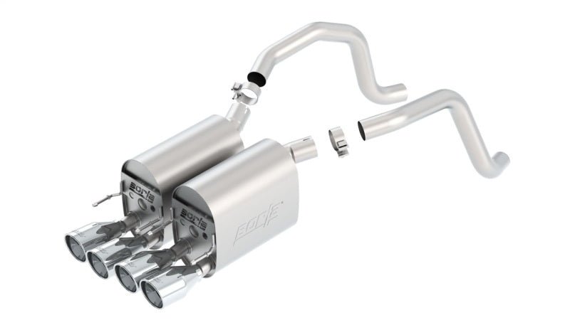 Borla Touring Axle - Back Exhaust System for 2005 - 2008 Chevrolet Corvette C6 6.0L/6.2L V8 | bor11814 - JDMuscleSPK268711