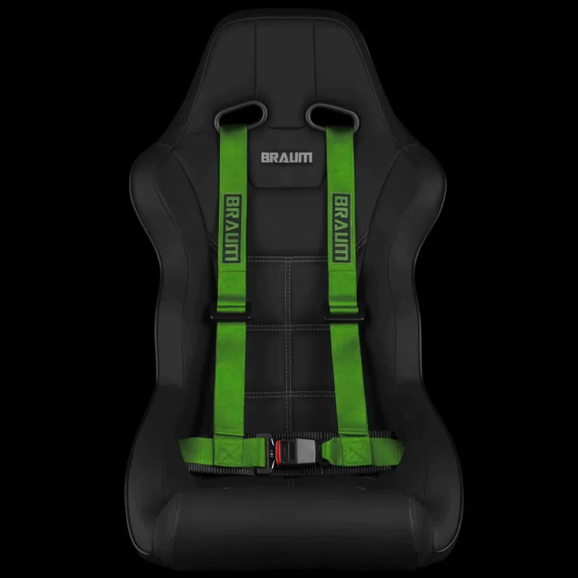 Braum 4 PT - Racing Harness 2” Strap - JDMuscleHarnessesBRH-GNP4Green