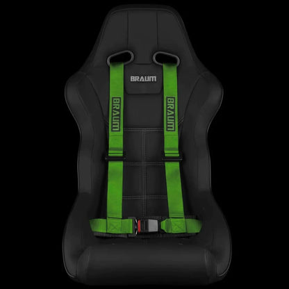 Braum 4 PT - Racing Harness 2” Strap - JDMuscleHarnessesBRH-GNP4Green