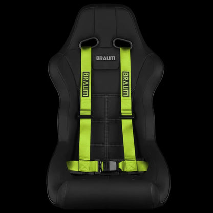 Braum 4 PT - Racing Harness 2” Strap - JDMuscleHarnessesBRH-LGP4Lime Green