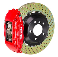 Brembo 04 - 17 WRX STi Front GT BBK 4 Piston Cast 2pc 355x32 2pc Rotor Drilled - Red | 1B1.8048A2 - JDMuscleBrake Rotorsbrb1B1.8048A2