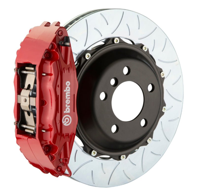 Brembo 08 - 14 WRX/15 - 21 WRX Front GT BBK 4 Piston Cast 2pc 355x32 2pc Rotor Slotted Type3 - Red | 1H3.8006A2 - JDMuscleBrake Rotorsbrb1H3.8006A2