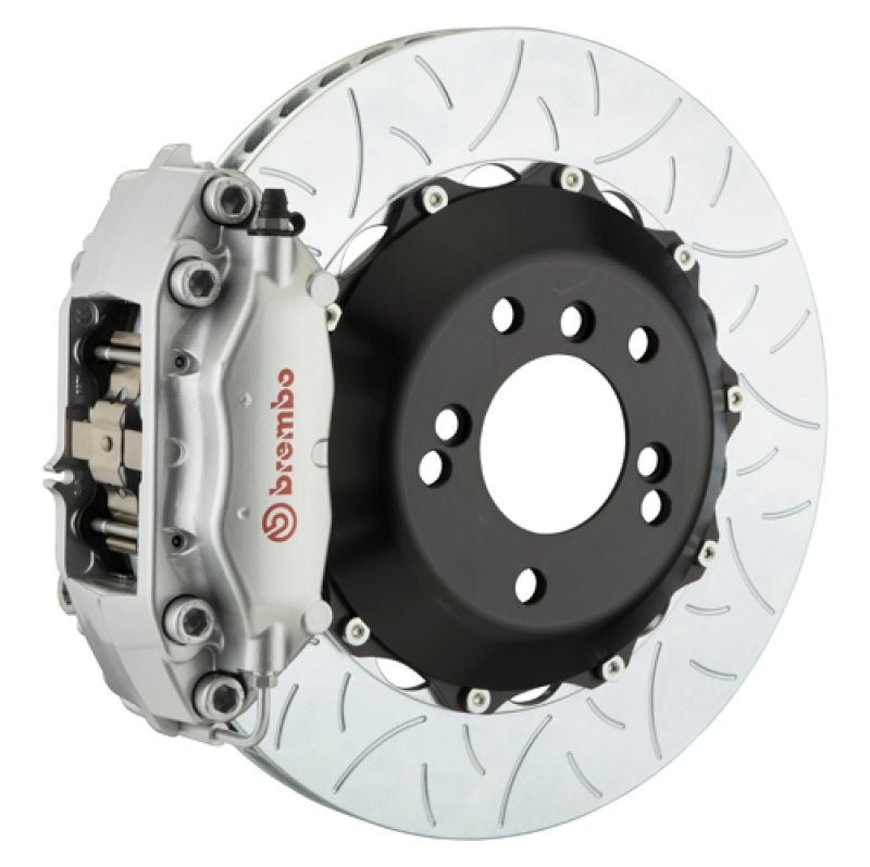 Brembo [22 - 25 WRX MT] Rear GT BBK 4 Piston Cast 345x28 2pc Rotor Slotted Type3 - Silver | 2P3.8065A3 - JDMuscleBig Brake Kitsbrb2P3.8065A3