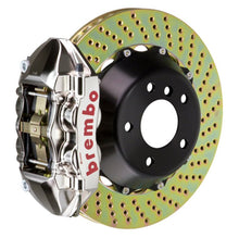 Brembo 23+ GR Corolla Rear GTR BBK 4 Piston Billet345x28 2pc Rotor Drilled - Nickel Plated - JDMuscleSPKbrb2P1.8062AR