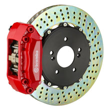 Brembo 99 - 05 Honda S2000 Front GT BBK 4 Piston Cast 2pc 328x28 2pc Rotor Cross - Drilled Red - JDMuscleSPKbrb1A1.6016A2