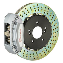 Brembo 99 - 05 Honda S2000 Front GT BBK 4 Piston Cast 2pc 328x28 2pc Rotor Cross - Drilled Silver - JDMuscleSPKbrb1A1.6016A3