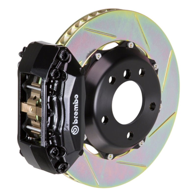 Brembo 99 - 05 Honda S2000 Front GT BBK 4 Piston Cast 2pc 328x28 2pc Rotor Slotted Black - JDMuscleSPKbrb1A2.6016A1