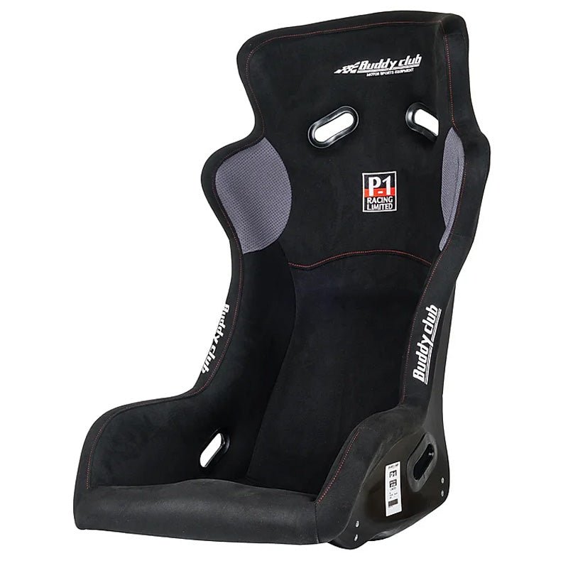 Buddy Club P1 Racing EVO Bucket Seat (Regular) - Black - JDMuscleSeatsBC08-P1BKSR-B3