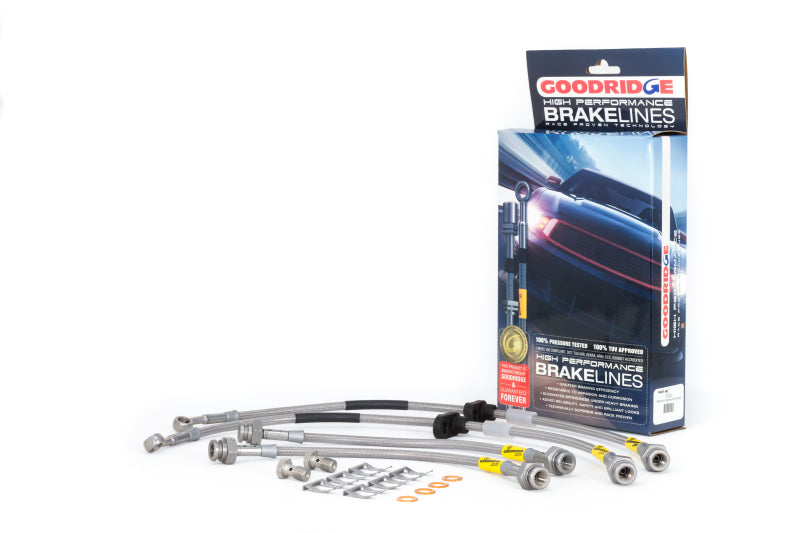 Goodridge [96-00 Civic] G-Stop Stainless Steel Brake Line Kit - Silver