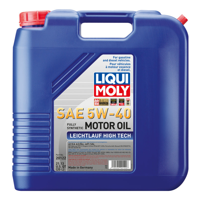 LIQUI MOLY Leichtlauf High Tech Motor Oil SAE 5W-40, 20 Liter