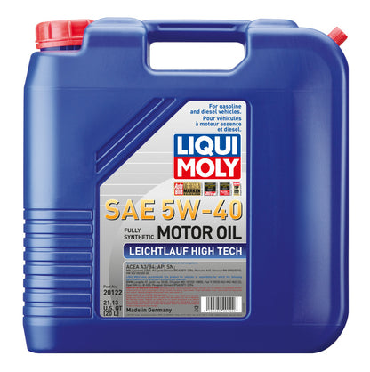 LIQUI MOLY Leichtlauf High Tech Motor Oil SAE 5W-40, 20 Liter