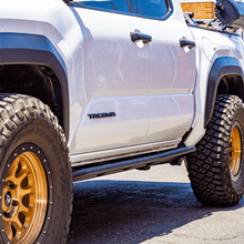 Cali Raised LED 2024+ Toyota Tacoma Trail Ed Rock Sliders – Double Cab Short Bed, No Kick Out, Powder Coat Finish | calCR4068 - JDMuscleSPK800397