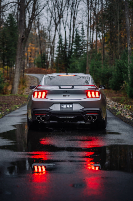 MBRP 2024+ Ford Mustang 5.0L Blk Alum. SS 3in Cat-Back Exhaust w/ Quad Blk Tips | Valve Delete