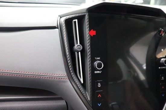 Center AC Vent Outline Overlays fits 2022+ Subaru WRX - JDMuscleInterior - Vinyl22WRXCENACVENT-3DCF3D Carbon (Black)