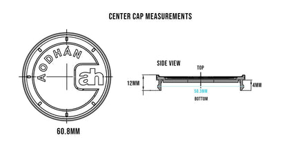 Center Cap Fits AH Series (Exclude: AH07,AH08,AH-X,AH-11) - JDMuscleCenter CapAH_Cap_MGMatte Gray