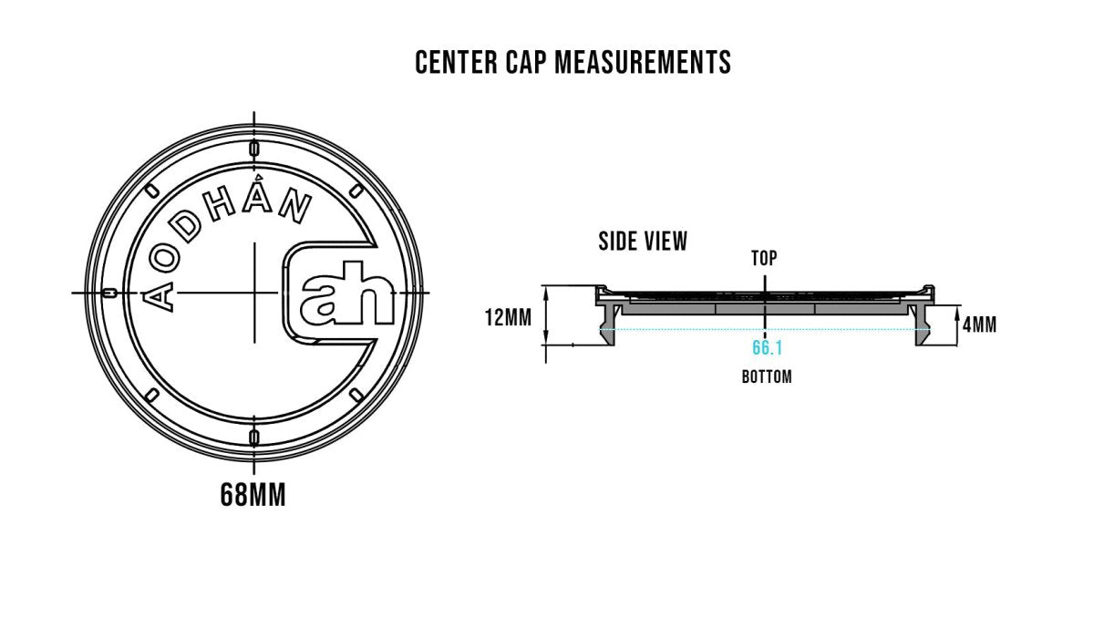 Center Cap Fits DS Series - JDMuscleCenter CapDS_Cap_VBBlack Vacuum