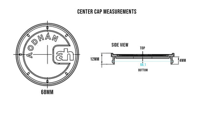 Center Cap Fits DS Series - JDMuscleCenter CapDS_Cap_VBBlack Vacuum