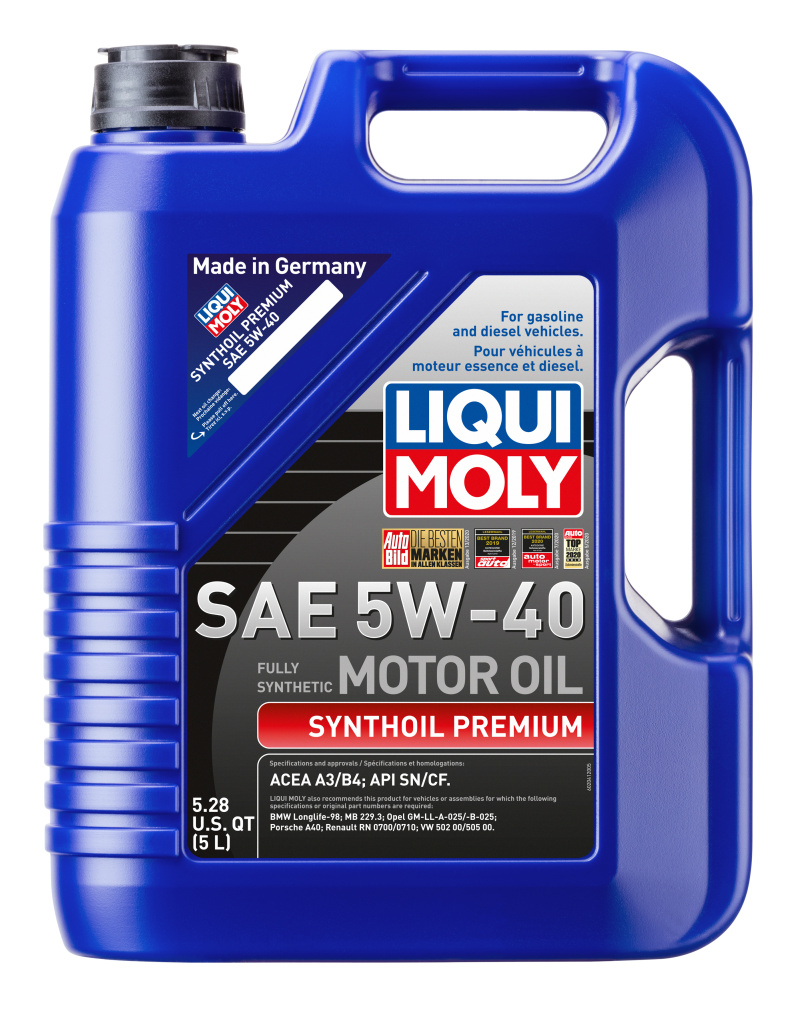 LIQUI MOLY Synthoil Premium Motor Oil SAE 5W-40, 5 L