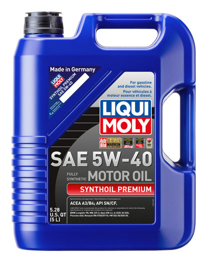 LIQUI MOLY Synthoil Premium Motor Oil SAE 5W-40, 5 L