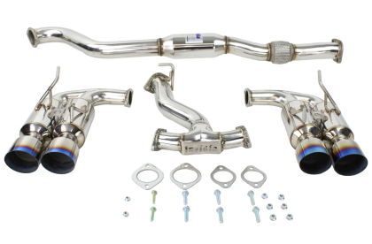 Invidia [11-14 WRX, 08-14 STI HatchBack] R400 Gemini Cat Back Exhaust With Titanium Tips | HS08ST5GM4ST
